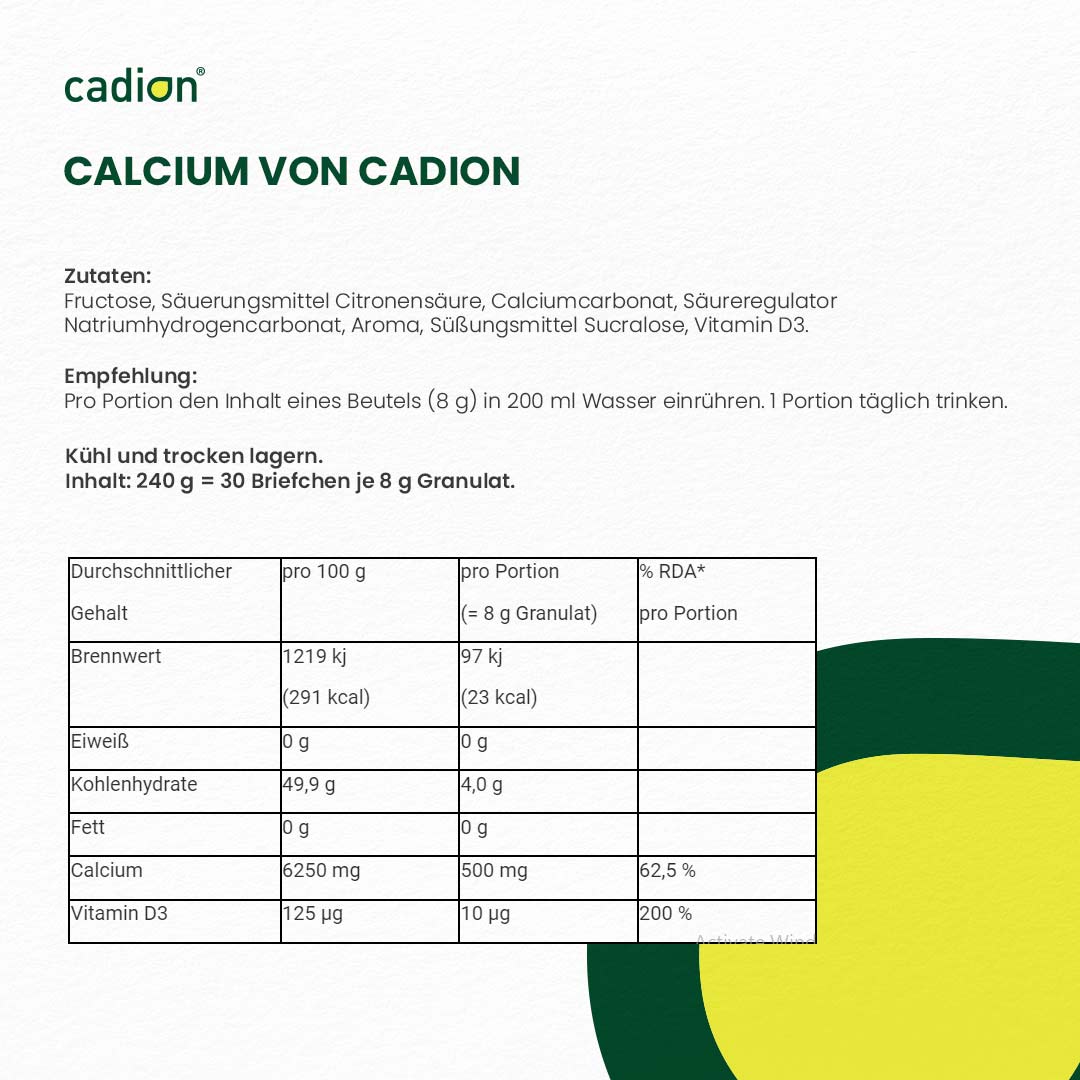 Calcium + Vitamin D3  (30 Portionen)