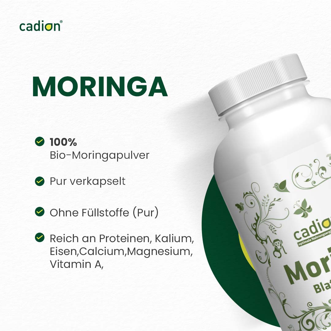 Moringa Blattpulver (300 Kapseln)