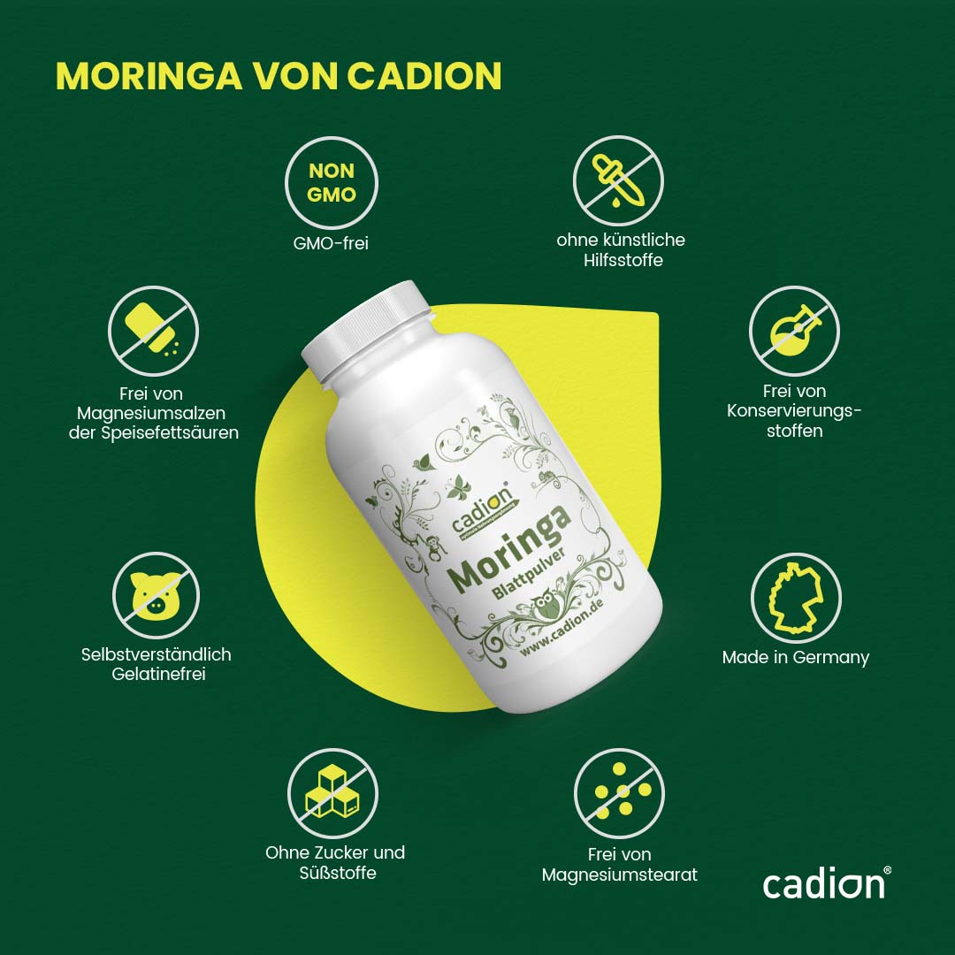 Moringa Blattpulver (300 Kapseln)