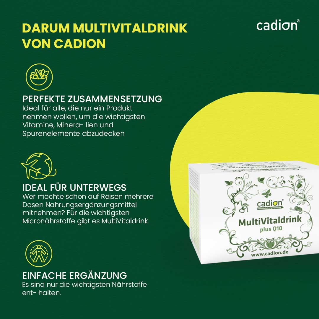 Multivitaldrink plus Q10 Beutel 5+1 Sparpack