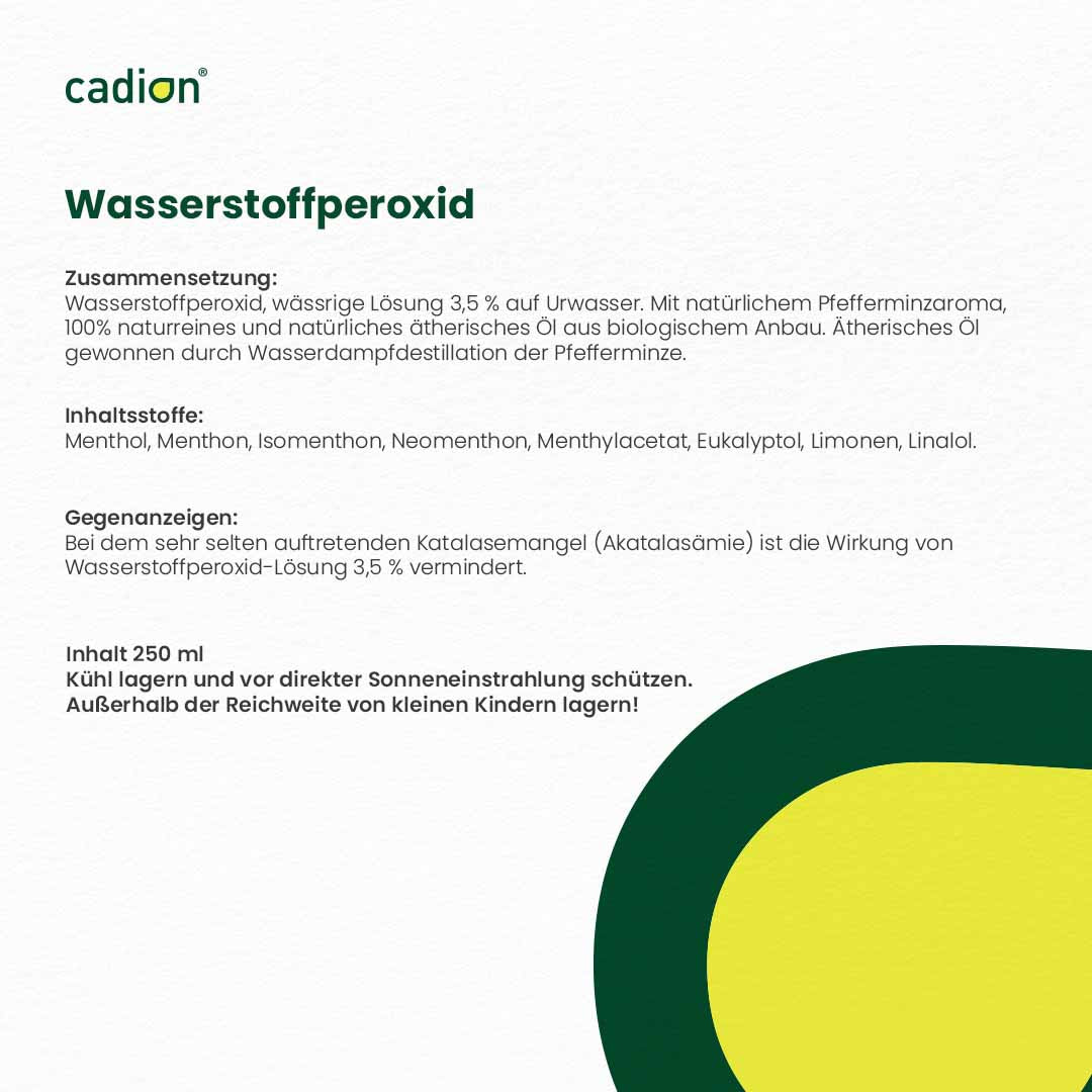 Wasserstoffperoxid 3,5% unstabilisiert (Pfefferminz) Sparpack