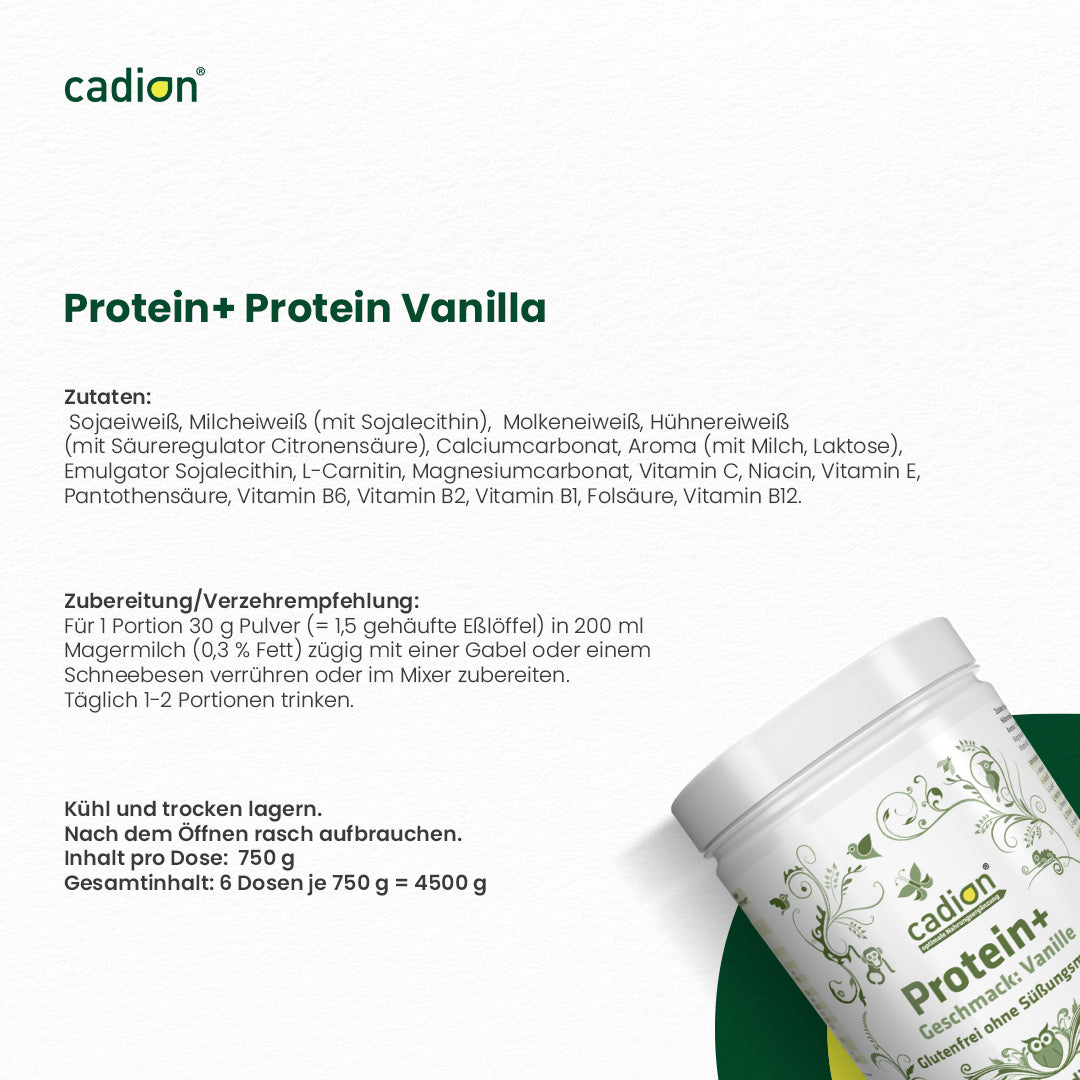 Protein+ Eiweiß Vanille (750g) Sparpack 5+1