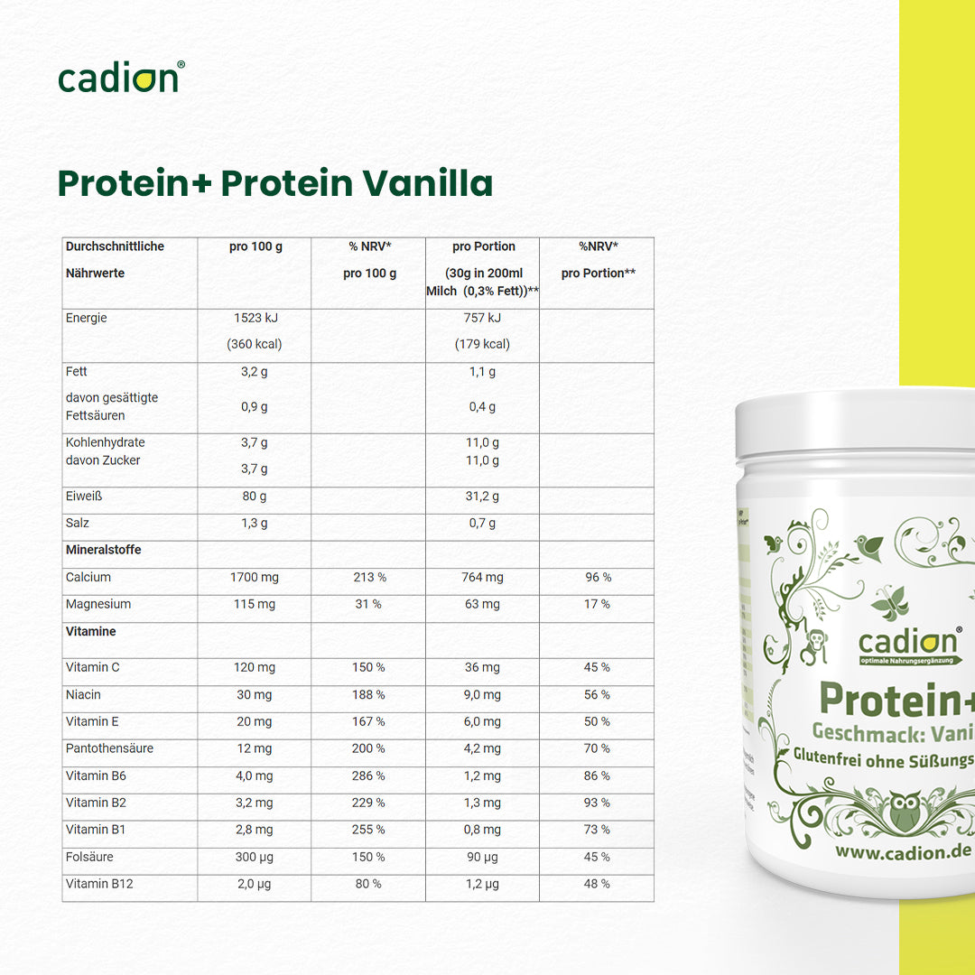 Protein+ Eiweiß Vanille (750g) 1+1 Sparpack