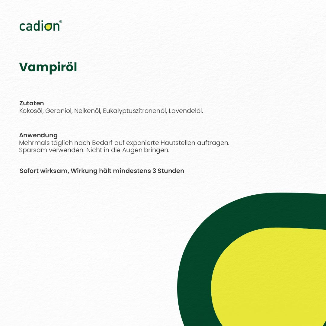 Vampiröl - flüssiges Mückenabwehrmittel - 100% natürlich Glasflasche mit Roll-on 50ml