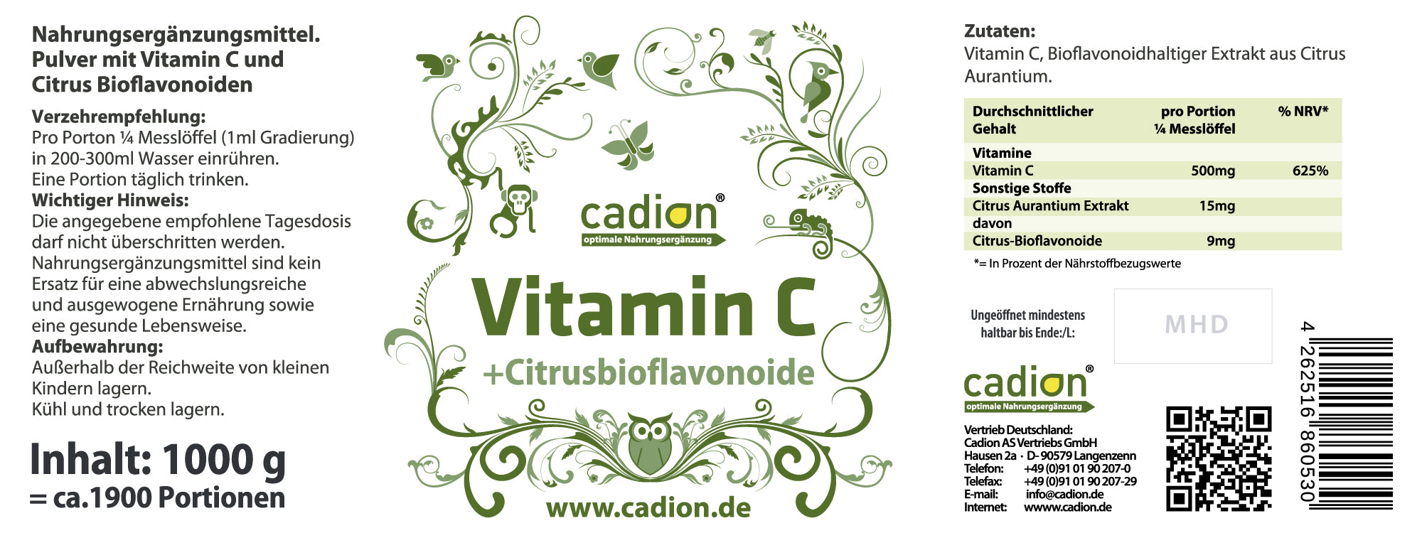 Vitamin C 1000g Pulver