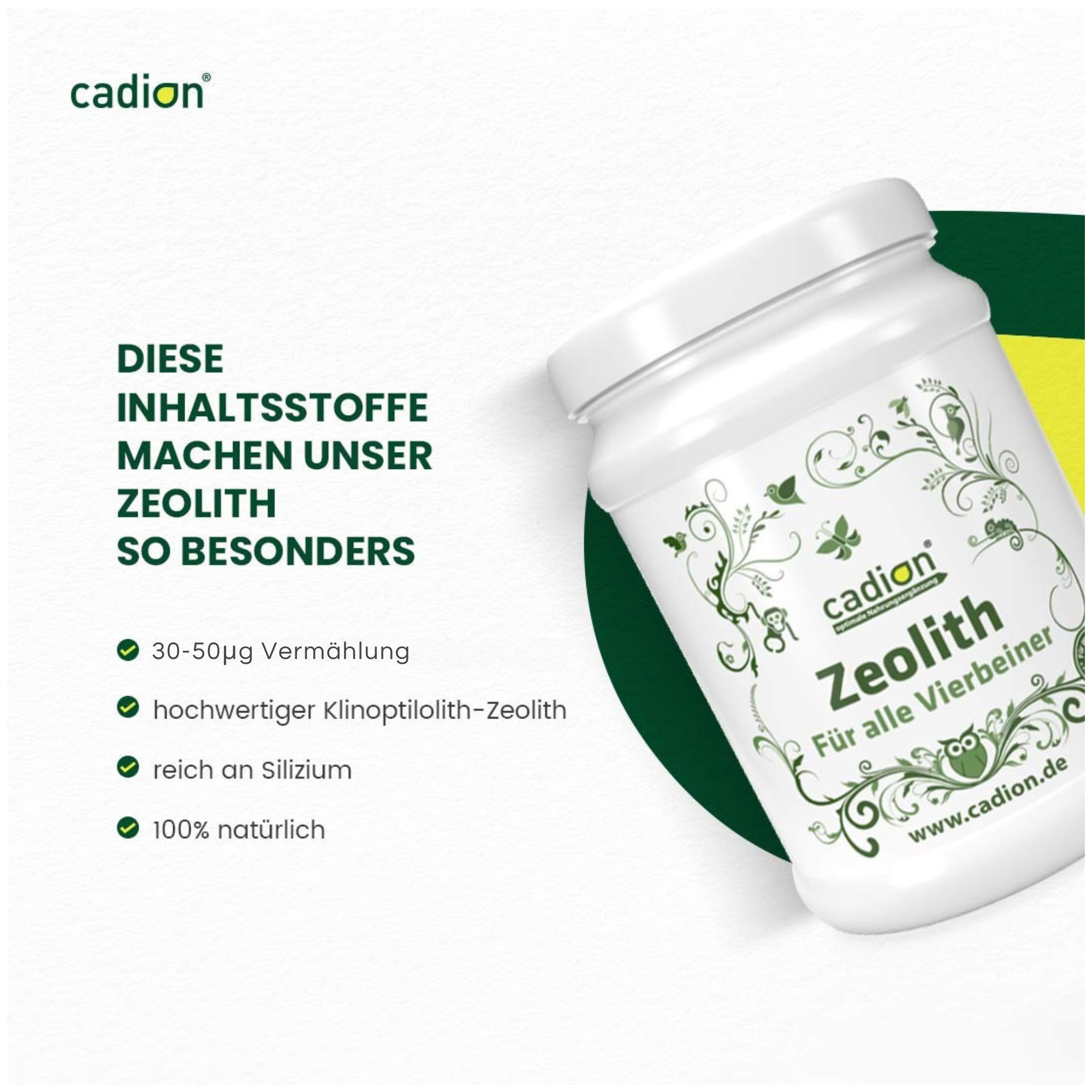 Zeolith Klinoptiloltith Vierbeiner 50µg