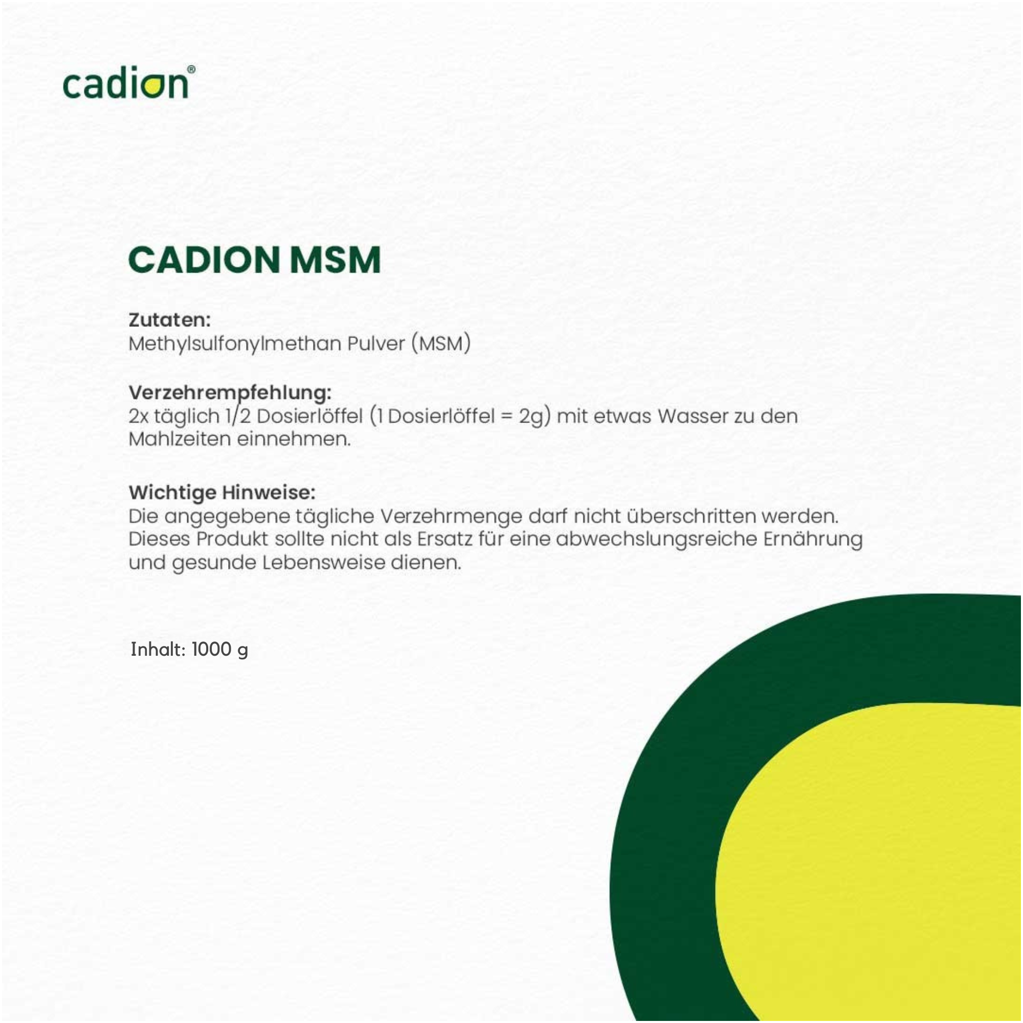 MSM Pulver 1000g